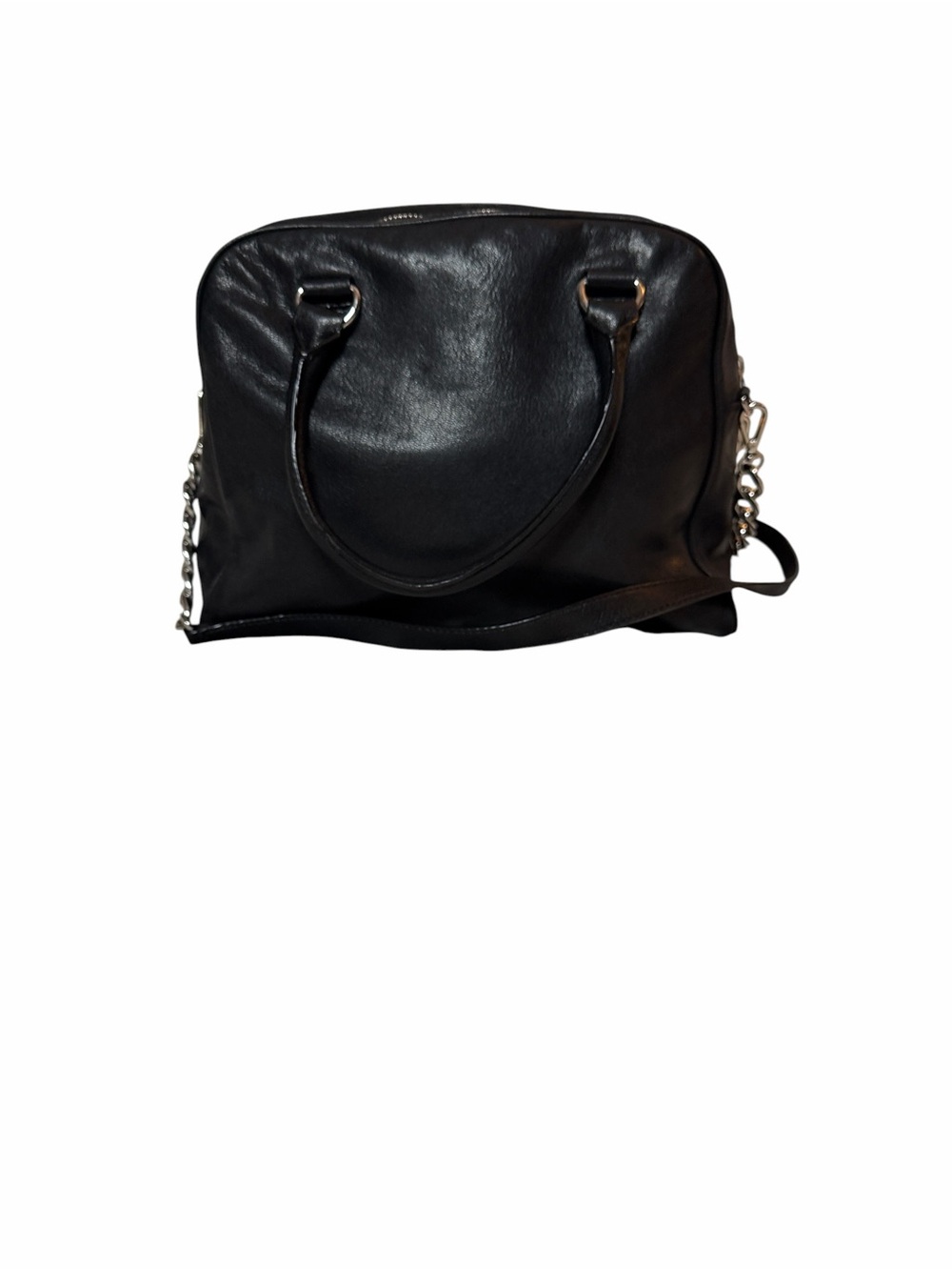 Michael Kors Black Leather Shoulder Bag or Crossbody Chain Detail